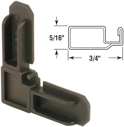 Alternative view of MP7728 – 50 Screen çerçeve köşe, 5/16 x 3/4 inç, bronz plastik, 50 adet
