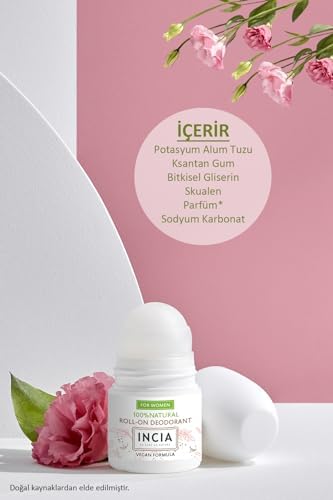 Alternative view of INCIA%100 Doğal Roll On Deodorant Kadınlar İçin Ter Kokusu Önleyici Lekesiz 50 ml