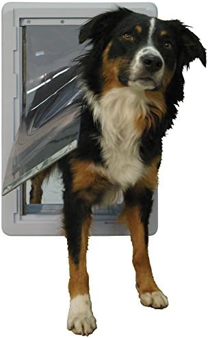 İdeal Evcil Hayvan Ürünleri Tasarımcı Serisi Ruff-Weather Pet Kapı Teleskopik Çerçeve, Orta Boy 18,4 cm x 33 cm Kapak Boyutu