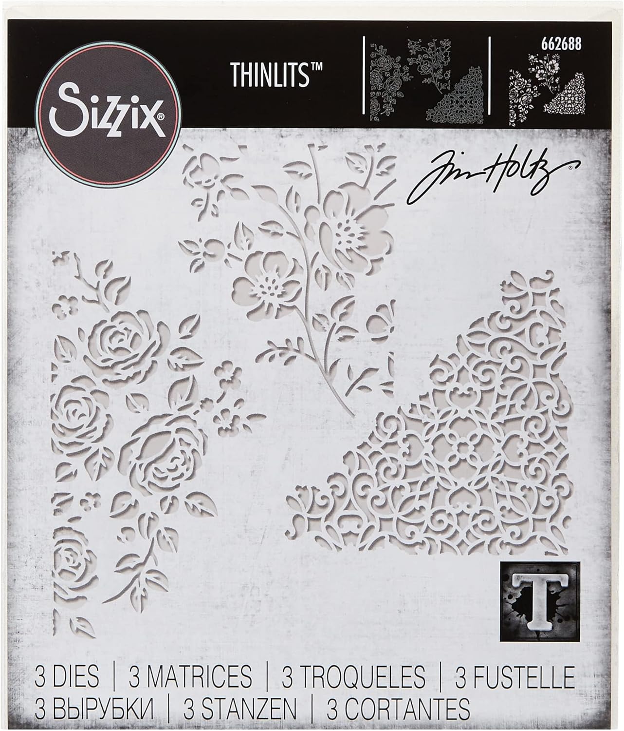 Alternative view of Thinlits delgeç şablonları-Geschenkgutscheinbeutel Tim Holtz, çelik, çok renkli, 19.1 X 14.4 X 0,4 cm