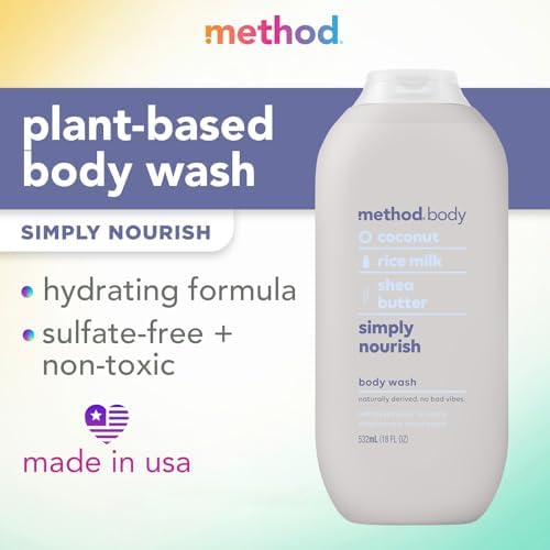 Yöntem Vücut Yıkama, Basitçe Besler, Hindistan Cevizi, 18 Fl Oz