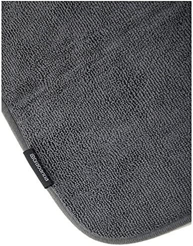 mikrofiber kuru mat, koyu gri, 47 x 40 x 1 cm