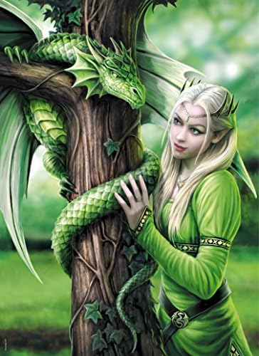 Alternative view of - 1000 Parça Anne Stokes Yetişkin Puzzle - Kindred Spirits