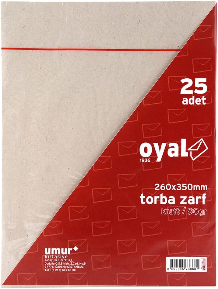 Alternative view of Oyal Torba Zarf f26X35Kraft, 90 gr, Silikonlu, 25'li