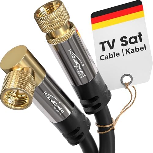 Alternative view of – Sat/Anten Kabluso, Koaksiyel Kablolar – 90° açılı/düz – 2m – 4K TV Uydu Kablosu, F Konnektör – 0,5-30m arasında mevcut (Radyo/TV, DVB-T, DVB-C, DVB-S/DVB-S2, internet, siyah)