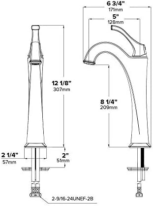 Alternative view of KBF-1201MB Arlo Tek Kolu Lavabo Banyo Bataryası Kaldırma Çubuğu Tahliye ve Güverte Plakası, Mat Siyah