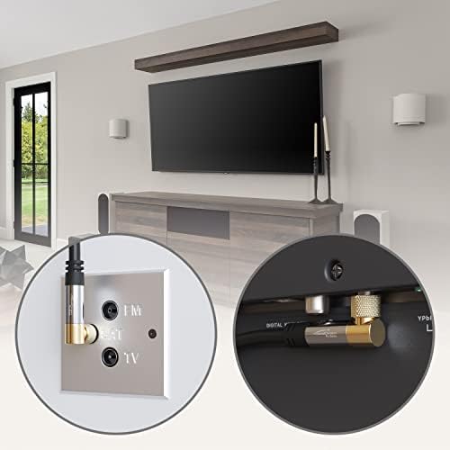 – Sat/Anten Kabluso, Koaksiyel Kablolar – 90° açılı – 1m – 4K TV Uydu Kablosu, F Konnektör – 0,5-30m arasında mevcut (Radyo/TV, DVB-T, DVB-C, DVB-S/DVB-S2, internet, siyah)