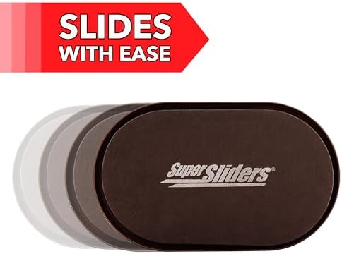 Super Sliders 4724095N Tekrar Kullanılabilir XL Halı İçin Ağır Mobilya Taşıyıcıları Hızlı ve Kolay Bir Şekilde Her Eşyayı Taşıır, Kahverengi, 4'lü Paket