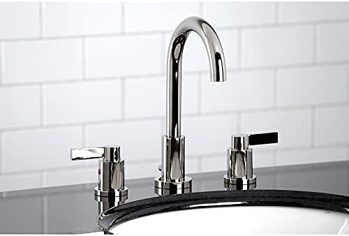 FSC8929NDL NuvoFusion 20,32 cm Geniş Lavabo Musluğu, Pirinç Pop-Up, 5-3/8" Ağız Erişiminde, Cilalı Nikel