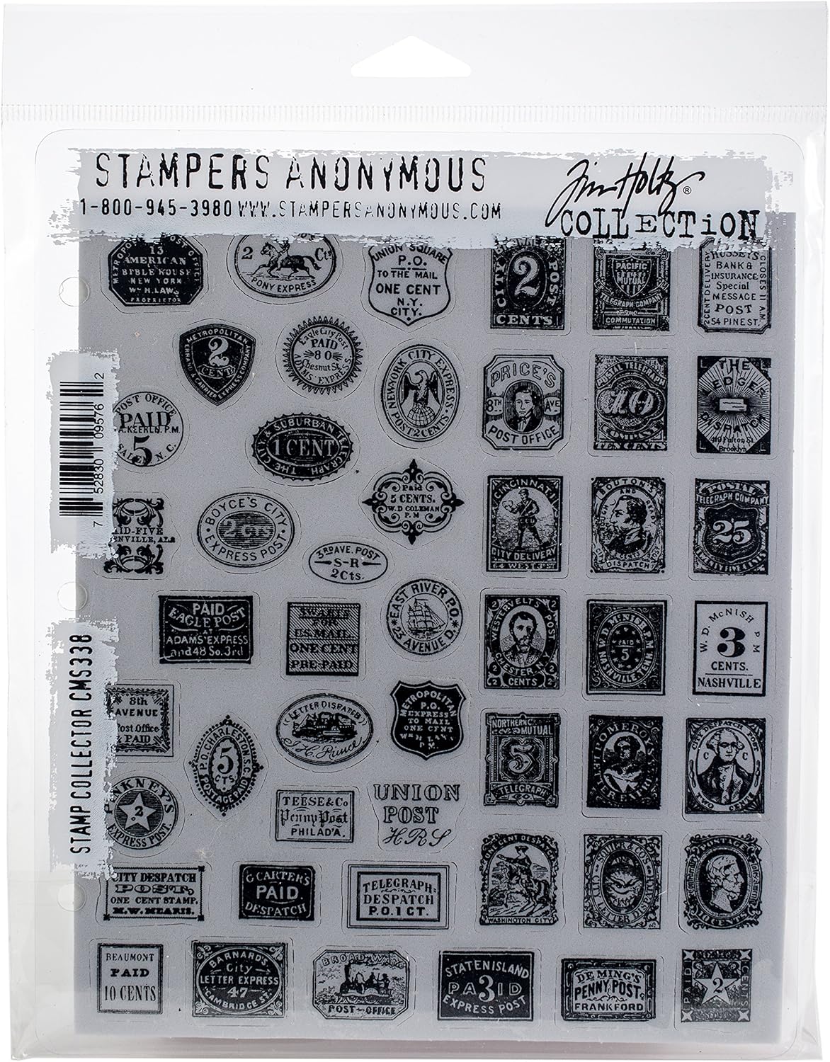 Alternative view of Anonymous Tim Holtz Cling 7"X8.5", Damga Toplayıcı