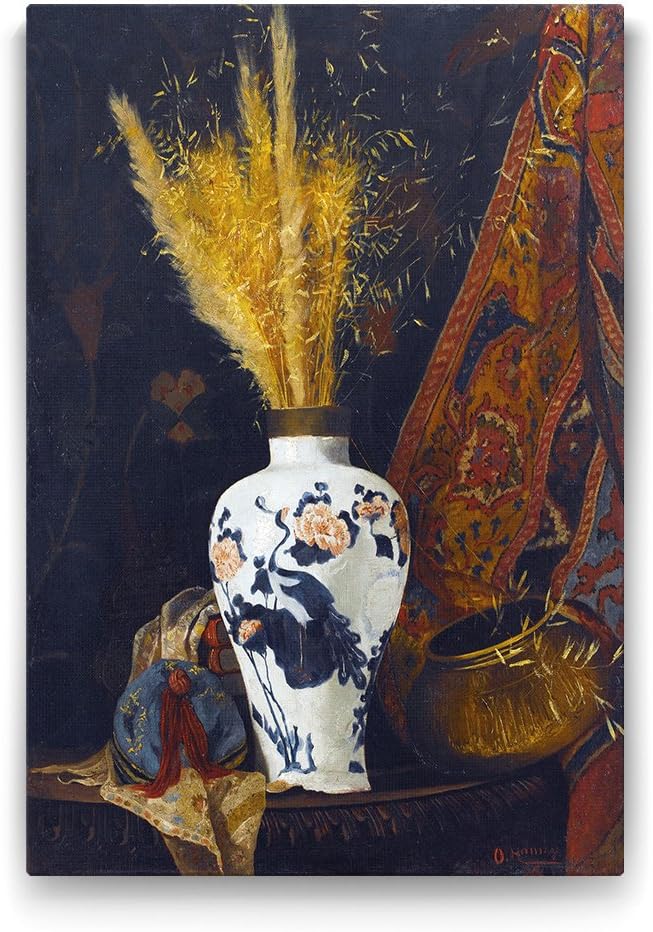Hamdi Bey - Vazoda Çiçekler Tablosu - 100x140cm