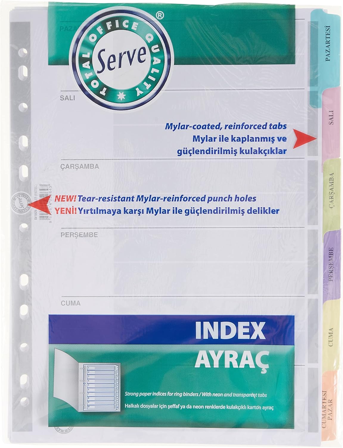 Karton Ayrac Gunler A4
