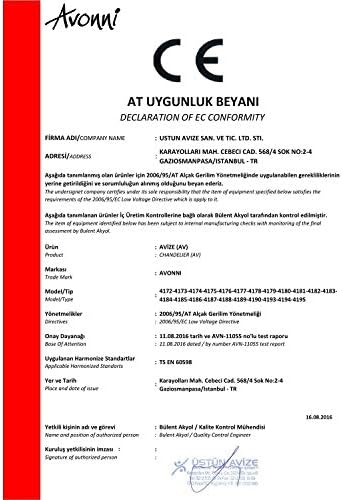 4183 Modern Avize, 40 w, Siyah