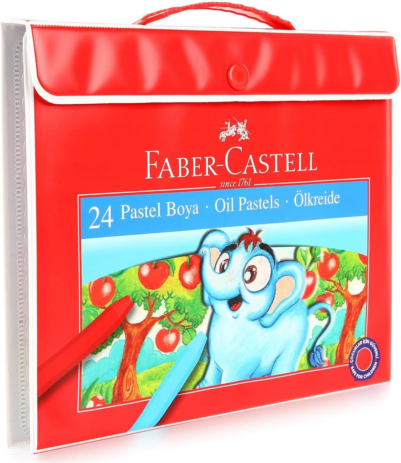 Alternative view of Taşınabilir Çantalı Pastel Boya Seti, 24 Renk, Yumuşak ve Rahat Kullanım, Canlı Renkler, Kağıt ve Taş Üzeri Uygun