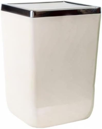 Kapaklı Kova, Plastik/Çelik, Bej, 6L lt, 175 x 175 x 260 mm