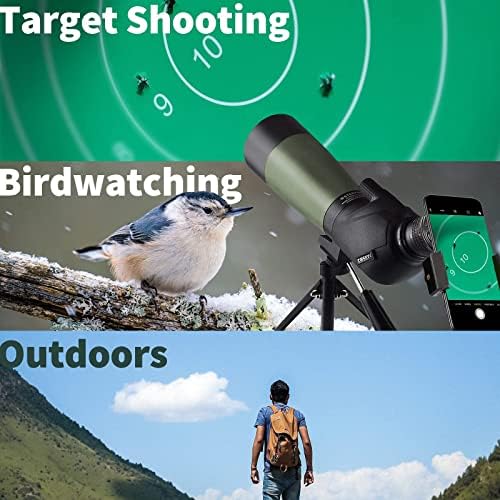 Alternative view of 20-60x60mm Su Geçirmez Darbeye Dayanıklı Spotting Kapsam ve Digiscoping Adaptörü BAK4 Prizmalar Hedef Çekim Avcılık Kuş Gözlemciliği Yaban Hayatı Manzara