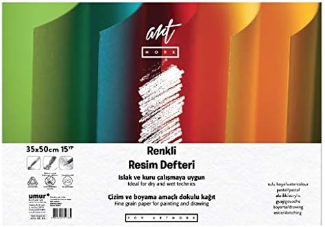 Artwork Renkli Resim Defteri 160 gr / 180 gr, 35 x 50, 12/3 Yaprak