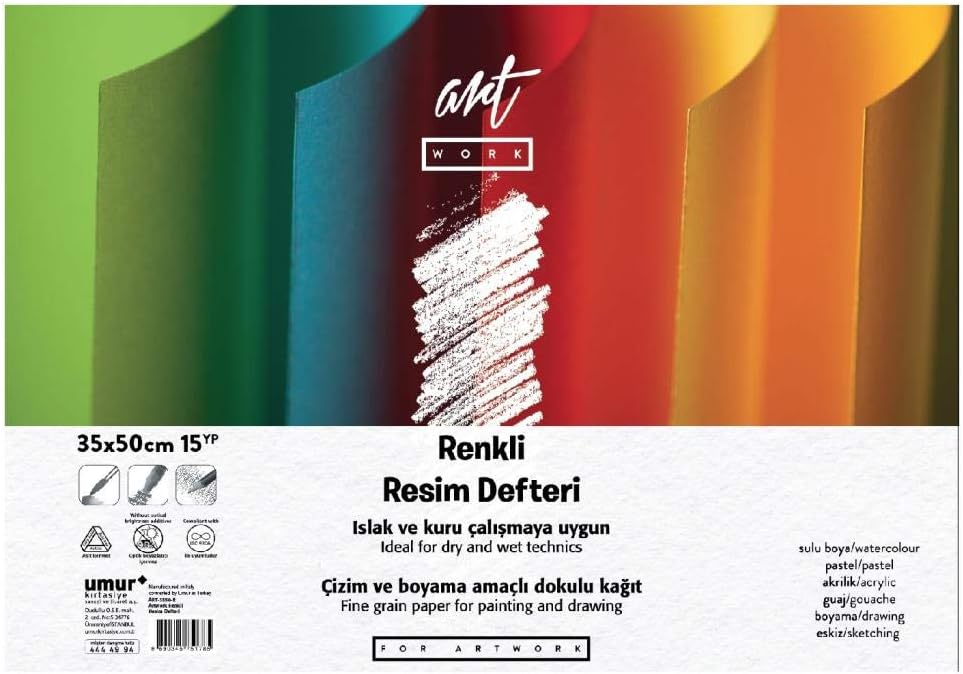 Alternative view of Artwork Renkli Resim Defteri 160 gr / 180 gr, 35 x 50, 12/3 Yaprak