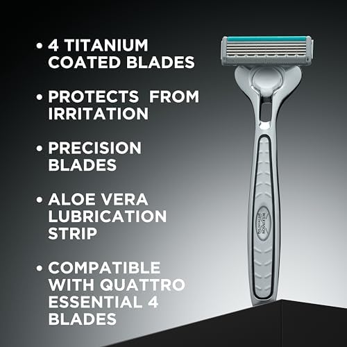 Alternative view of Wilkinson Sword Quattro Titanium Sensitive 4 tıraş bıçağı + 1 bıçak