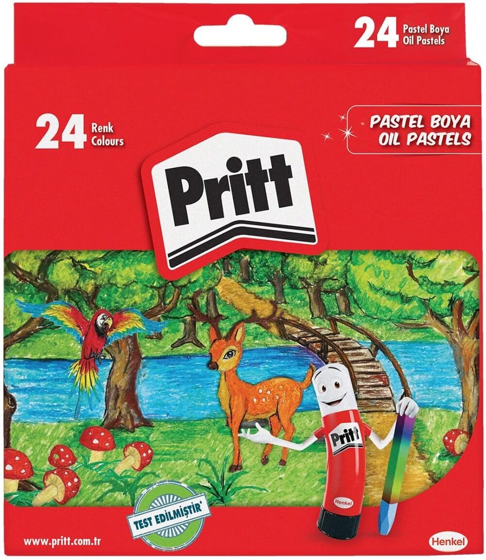 24'lü Pastel Boya - Karton Kutu