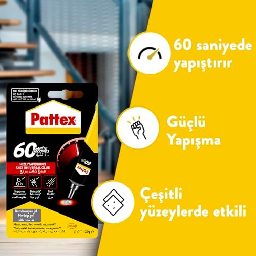 Alternative view of 60 Saniye Üniversal Yapıştırıcı, Ev Onarımları için Çok Amaçlı Yapıştırıcı, 60 Saniyede Hızlı Yapıştırıcı, Çeşitli Malzemeler için Güçlü Yapıştırıcı, 1x20g Tüp