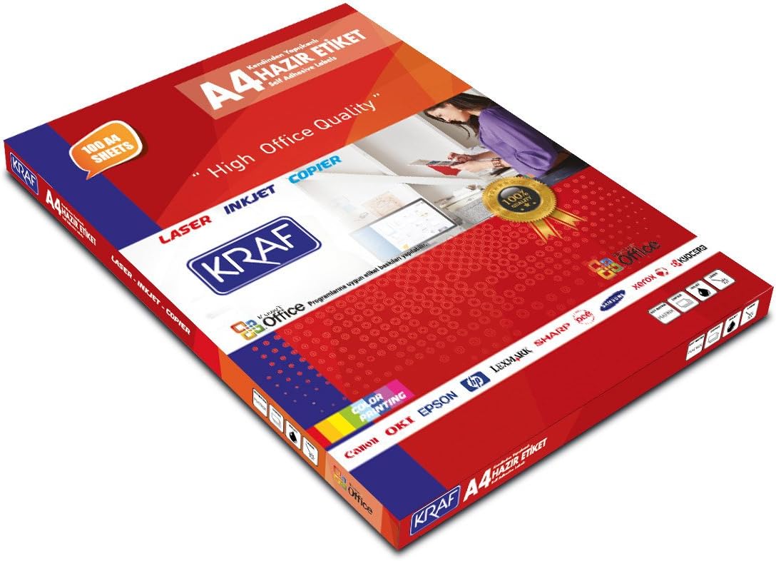 Alternative view of Kraf KF-2000 Laser Etiket, 210 x 297 mm