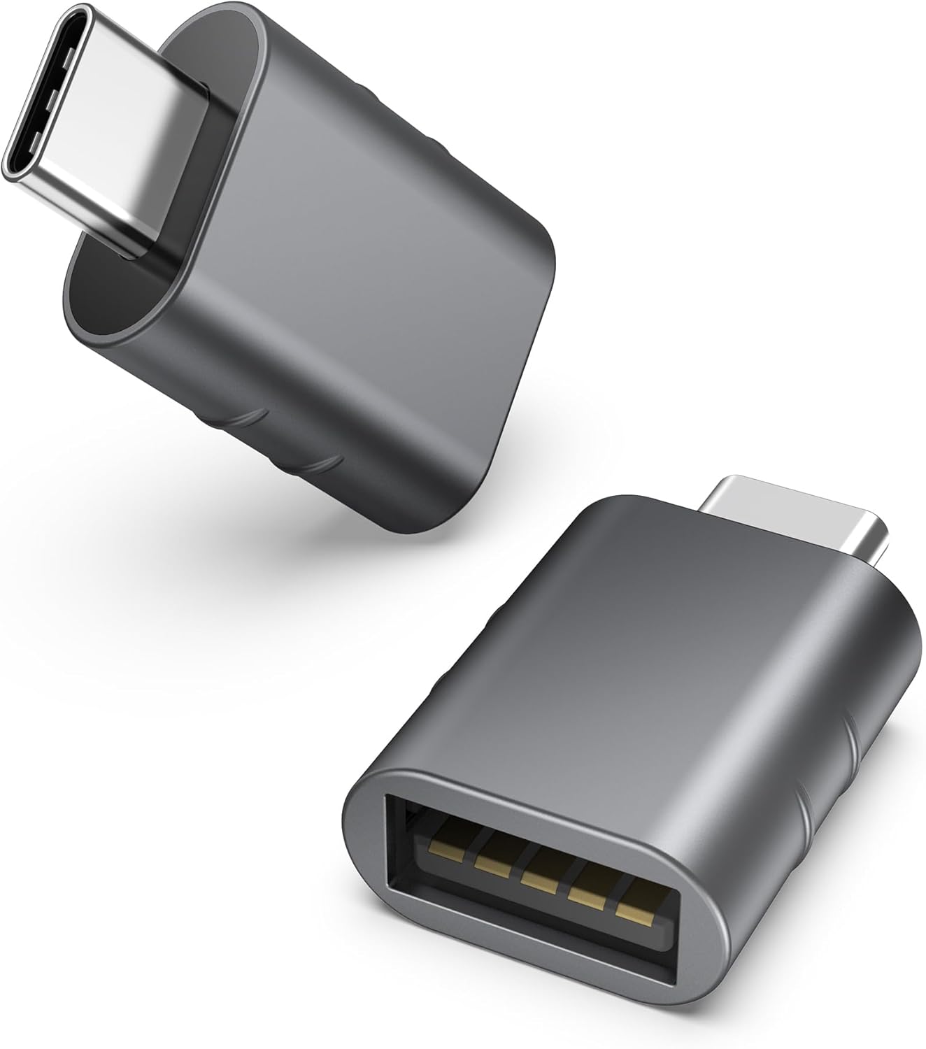 Syntech USB-C - USB Adaptörü (2 Adet) USB-C - USB 3.0 Kadın Cep Telefonu OTG Adaptörü, Thunderbolt 4/3 - USB 3.0, 15 Pro Max MacBook Pro Air 2023 iPad Mini iMac Surface ve daha fazlası ile