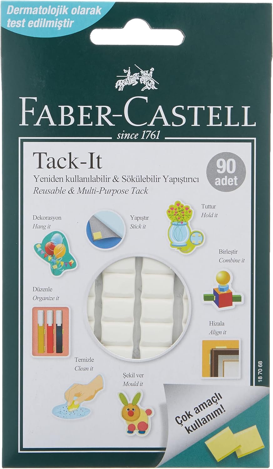 Alternative view of Tack It 50 Gr Yapıştırıcı, Sökülebilir ve Yeniden Kullanılabilir Yapıştırıcı (Çok Renkli, Asorti)