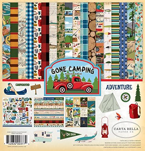 Alternative view of Gone Camping Kit Kağıt, 12 x 12, Çok Renkli