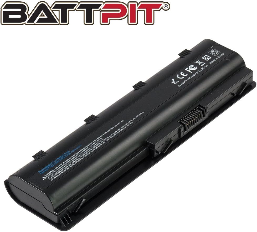 Alternative view of Battpit HP Compaq MU06 593553-001 593554-001 593562-001 HSTNN-CB0W HSTNN-F01C HSTNN-F03C HSTNN-UB0W HSTNN-DB0W G56 G62 G72 için Pil Pavilion Gr Pavilion 6 G7 Presario CQ42 CQ56 CQ57 [6 hücreli / 4400