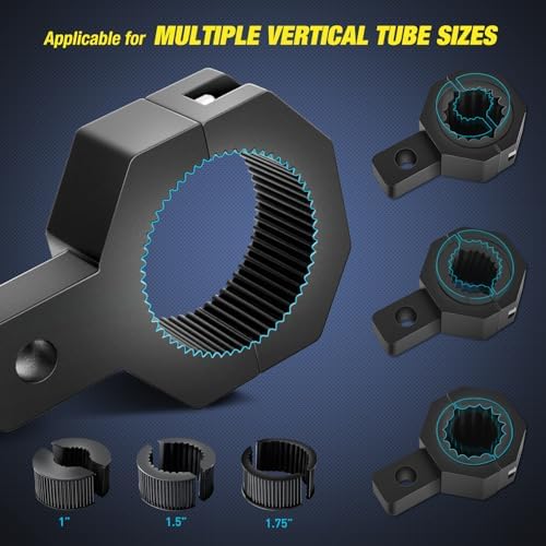 Alternative view of 90023B 2'li Paket (Standart) Montaj Braketi Kiti LED Off-Road Işık Dikey Çubuk Boru Kelepçesi Çatı Rulo Kafes Tutucu, 2 Yıl Garanti, Siyah