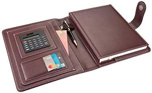 2K 5251 Ajanda TARİHSİZ Kareli 17x24 cm. Ajanda/Defter Hesap Makineli Deri Organizer, Bordo