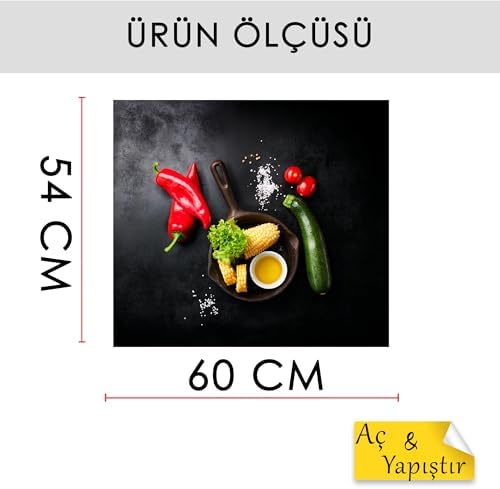 Mutfak Ocağı Arkası Hangisini Pişirelim Duvar Yapışkanlı Folyo - 60x54 cm