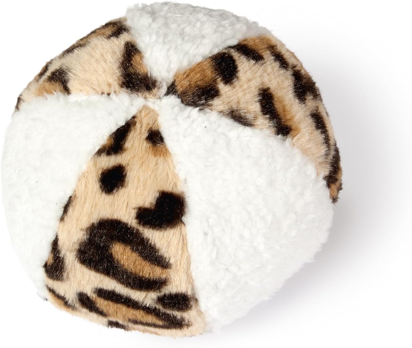 Peluş Desenli Top, 11 cm, Beyaz-Krengi