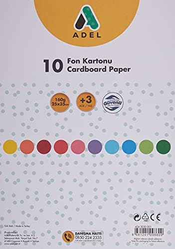 Adel Fon Kartonu, 25x35, Karışık, 10'lu