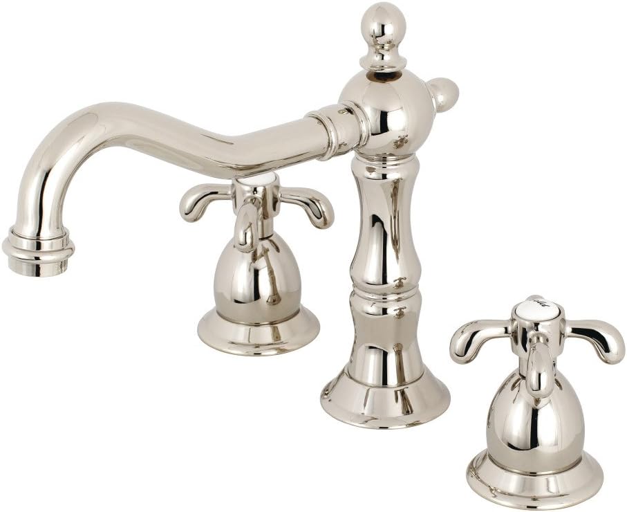 KS1976TX French Country 20,32 cm Yaygın Tuvalet Musluğu, Cilalı Nikel