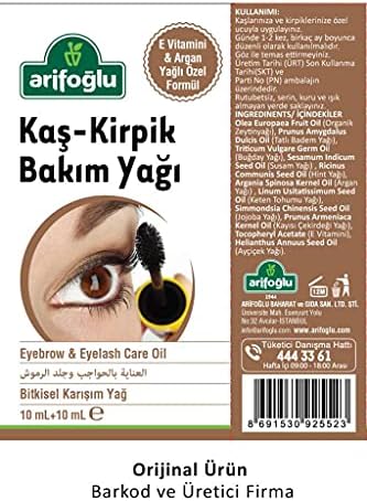 Alternative view of Kaş - Kirpik Bakım Yağı 20ml | 10ml Kaş Lip Kapak +10ml Kirpik Rimel Kapak olarak – Eyebrow and Eyelash Care Oil with Separate Applicators for Brows and Lashes