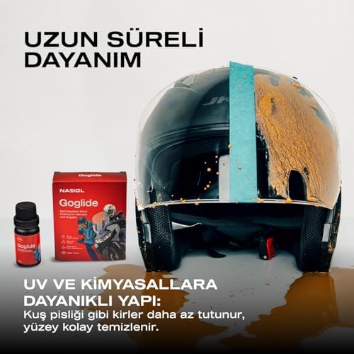 Goglide Motosiklet ve Kask Vizörü için Yağmur Kaydırıcı-10 Ml-Su İtici,Leke Önleyici,Cam Bakımı, Motorsiklet Kask Su İtici