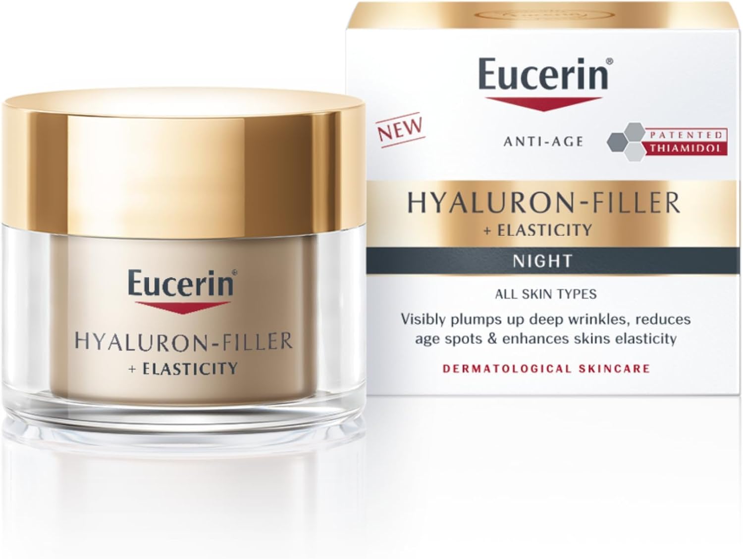 Eucerin Hyaluron Dolgu + Elastikiyet Gece Kremi 50Ml