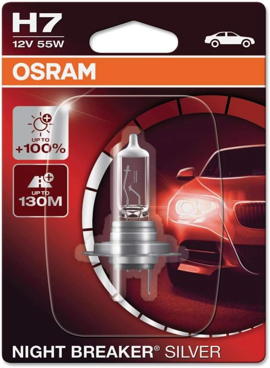 Alternative view of H7 Night Breaker Silver Far Ampulü, 12V 55W,%100 Daha Fazla Işık, 130m Mesafe