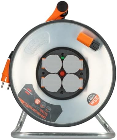Alternative view of ProfessionalLINE SteelCore Serisi 5 Yıl Garantili IP44 Lisanslı Çelik Tambur Makaralı Kablo H07RN-F 3G2.5, 33 Metre