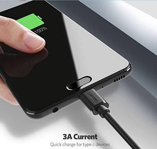 3.0 A USB-A & USB-C Data ve Şarj Kablosu, 2 Metre, Siyah, ACBUGN20884