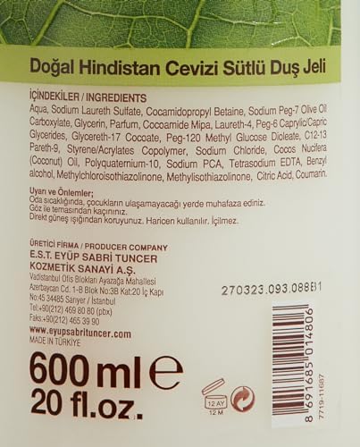 Doğal Hindistan Cevizi Sütlü Duş Jeli (600 Ml)