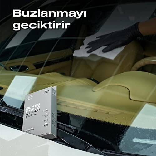 GlasShield Wipe On Araç Yağmur Kaydırıcı ve Su İtici Mendil 1 Yıl Etkili Cam Bakımı, Cam Yüzey Yağmur Tutmaz Kaplama, Far, Ayna Sıvı Kaydırıcı