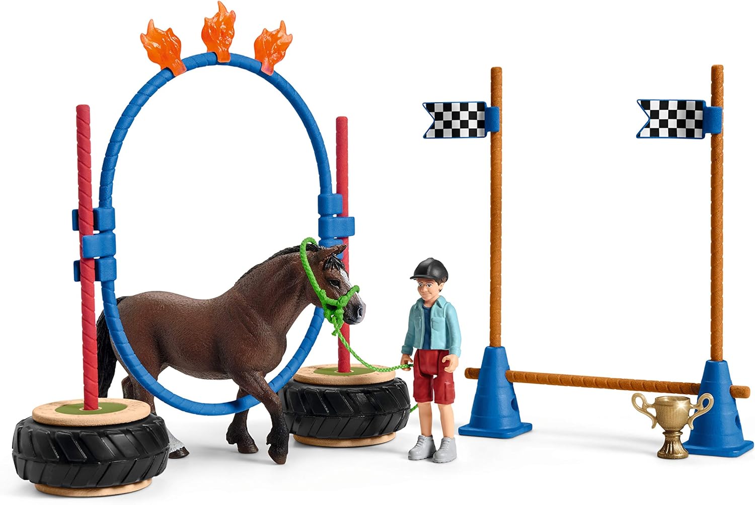 SCHLEICH 42482 Yarış seti Oyuncak Figürü, Çok Renkli