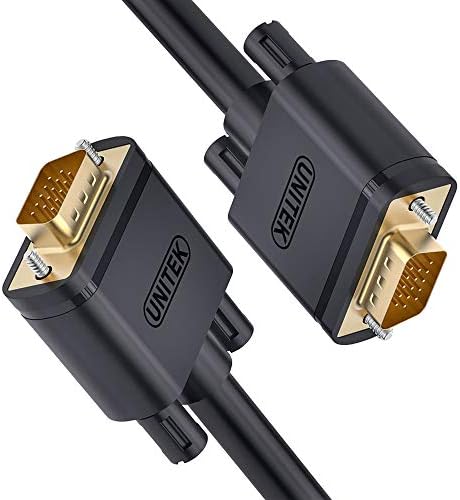 Unitek VGA 20 m kablo, 1080P VGA/SVGA video monitörü, koaksiyel uzatma kablosu HD 2 ferrit filtre/altın kaplama kontak / 15 kutuplu HD fiş, projektörler, Hdtvs, Display Y-C508G