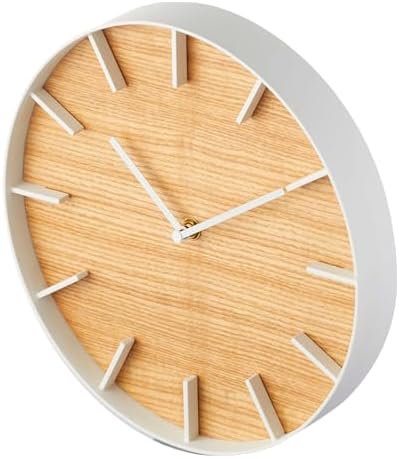 Alternative view of 4109 RIN duvar saati, beyaz, çelik/plywood, minimalist tasarım, 26,5 x 4,2 x 26,5 cm (U x G x Y)