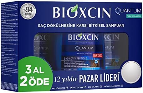 Quantum Şampuan 3 x 300 ml – Yağlı Saçlar İçin Sebum Dengeleyici ve Saç Dökülmesine Karşı Etkili Şampuan (3 Al 2 Öde Set)