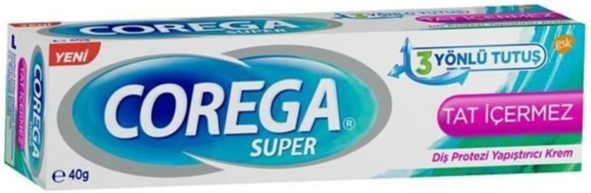 Corega Super Diş Protezi Yapıştırıcı Tat Içermez Krem 40 Gr