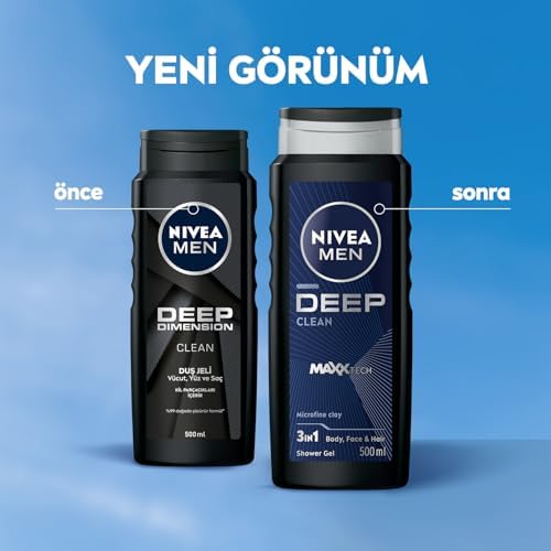 Alternative view of MEN Erkek Deep Darkwood Banyo ve Duş Jeli 500 ml,Derinlemesine Temizlik,Bakımlı Cilt,Vücut,Yüz ve Saç İçin,Ferah Koku,Aktif Karbon